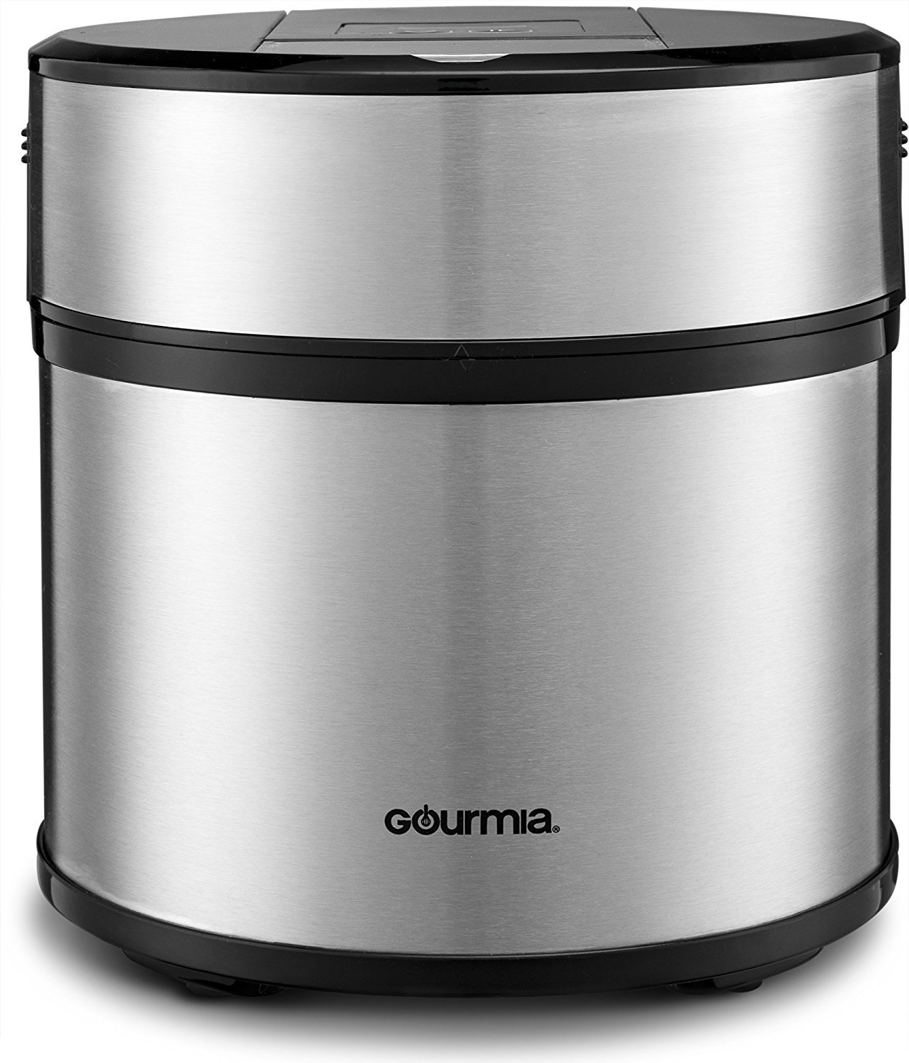 Gourmia Automatic Ice Cream, Frozen Yogurt & Sorbet Maker with Digital Timer, 3 Pints, Bonus Cookbook, Silver - Image 3
